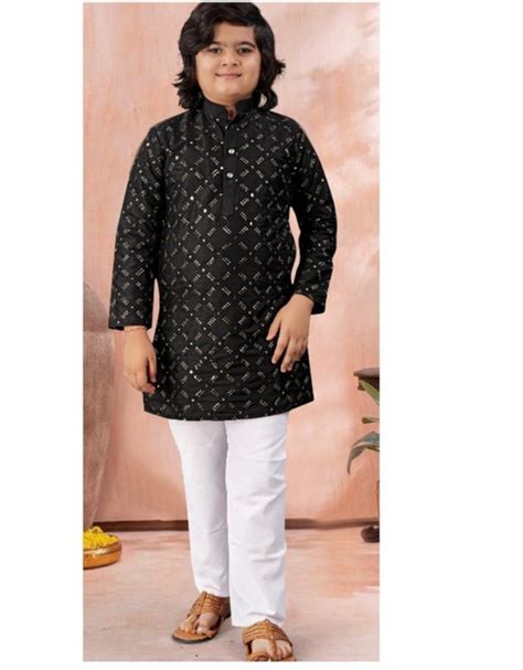 Traditional Indian Kids Boy Kurta Pajama Set – mahezon