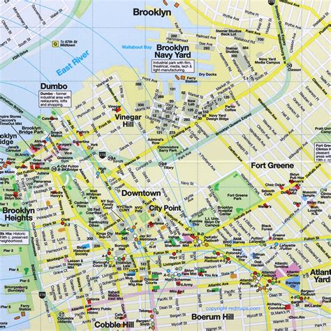 Brooklyn Neighborhoods Maps With Street New York City Street Map