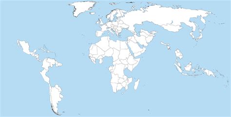 World Map Countries Without Names