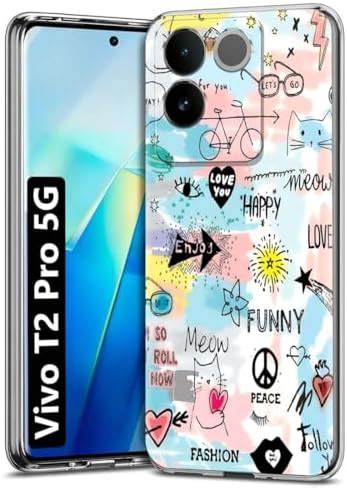 Fashionury Soft Silicon Printed Designer Mobile Back Cover for Vivo T2 ...
