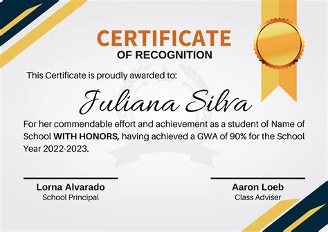 School Certificates | School Activities