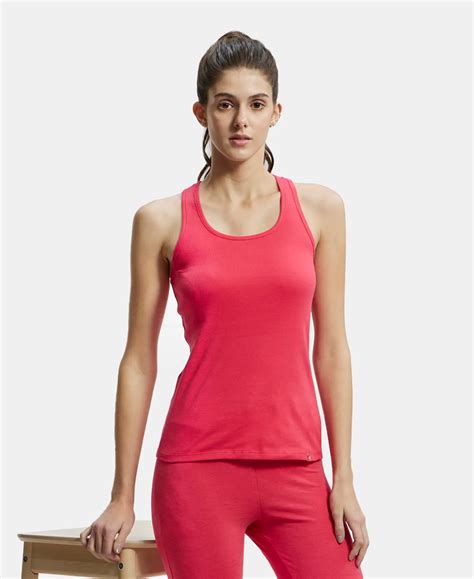 Buy Super Combed Cotton Rib Fabric Slim Fit Solid Racerback Styled Tank ...
