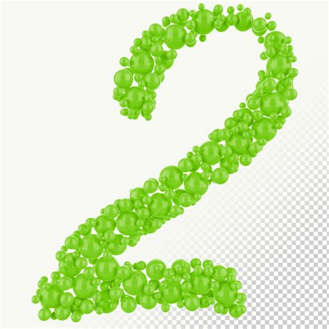 Number 2 Bubble Letter