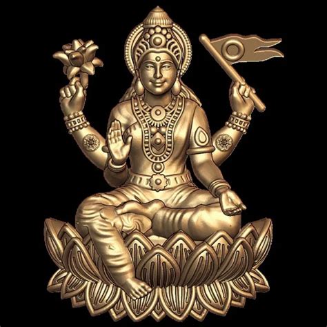 Buy Asht Lakshmi 3D Model Online - Goddess Lakshmi Statue
