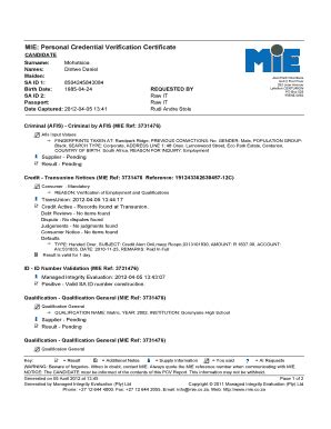 Mie Personal Credential Verification - Fill and Sign Printable Template ...