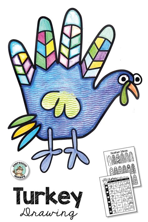 How to Draw a Turkey • Roll A Turkey • Art Lesson • Thanksgiving ...