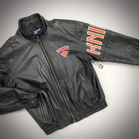 Vintage New York Knicks Starter Leather Jacket – ROMAN