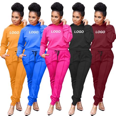Custom 2020 Plain Long Sleeves Sweat Suits Fashion Autumn Women Joggers ...