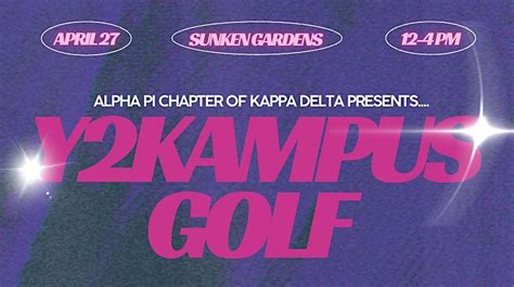 Campus Golf 2025: Y2KΔMPUS GOLF!, Sunken Garden, Williamsburg, 27 April ...