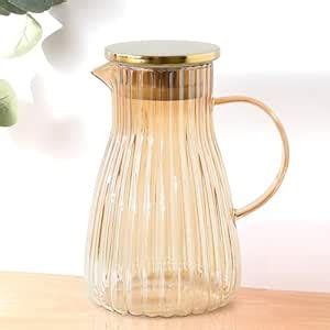 Kuber Industries 1.5L Borosilicate Glass Pitcher with Handle & Airtight ...