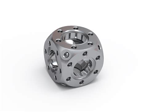 1.33" Spherical Cube - UHV Vacuum Chamber