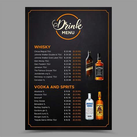 Entry #2 by Fercho2020 for I need drinks menu/leaflet design ,for ...
