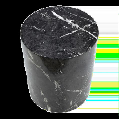 Hydro Black Marble Side Table | Chairish