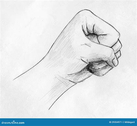 Fist Drawing Sketch