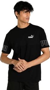 PUMA Solid Men Crew Neck Black T-Shirt - Buy PUMA Solid Men Crew Neck ...