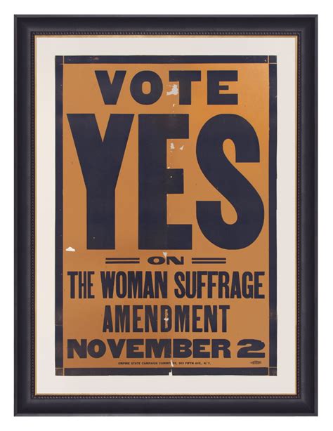 RARE & BOLDLY GRAPHIC AMERICAN SUFFRAGETTE POSTER, COMMISSIONED BY THE ...