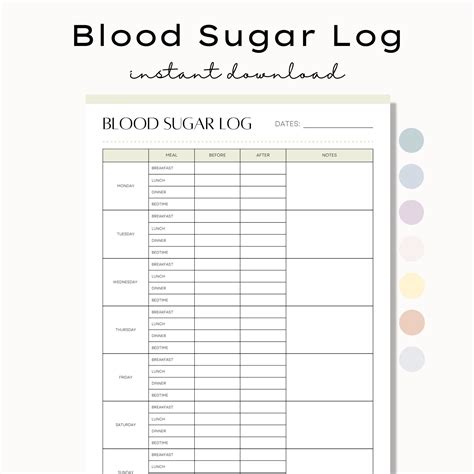 Gestational Diabetes Log Sheet Printable - Free Printable Blank ...