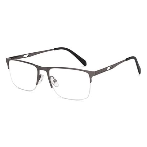 Dark Gunmetal Half Rim Rectangle Vincent Chase Lenskart Half Rim VC ...