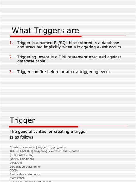 Image result for Triggers Tutorial