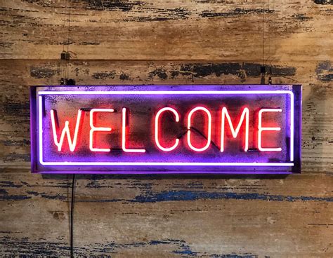 Welcome neon - Kemp London - Bespoke neon signs, prop hire, large ...