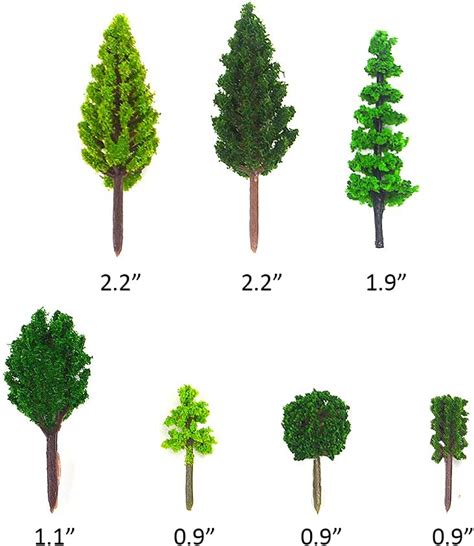 Buy 70pcs Mini Model Trees Model Train Scenery Mixed Miniature Trees ...