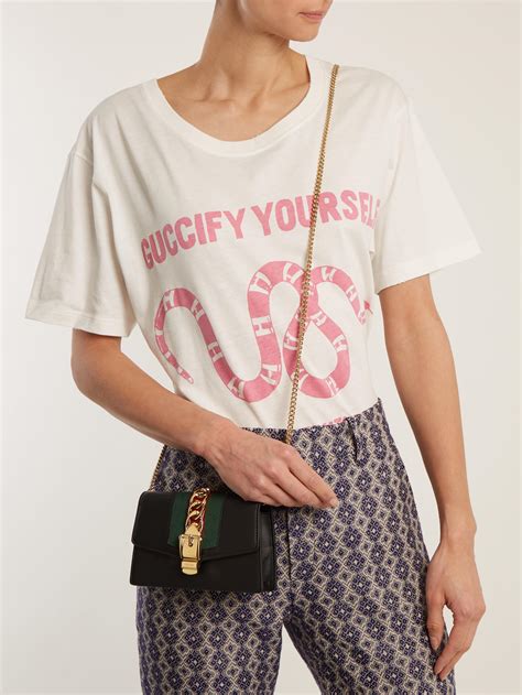 Gucci Made In Italy Sylvie Leather Shoulder Bag | semashow.com