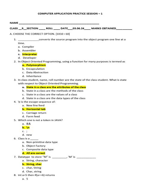 Periodic Test of Class 9 Computer Applications 的图像结果