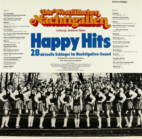 Die Westfälischen Nachtigallen. Happy Hits. 28 aktuelle Schlager im ...