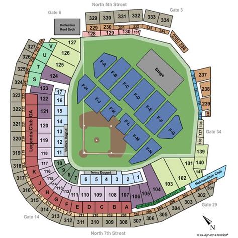 Image result for Target Field Seating Chart Concerts