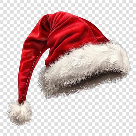 Santa hat transparent background realistic elementon transparent ...