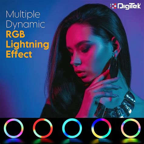 Buy Digitek LED RGB Ring Light with Stand DRL-15CRGB Online