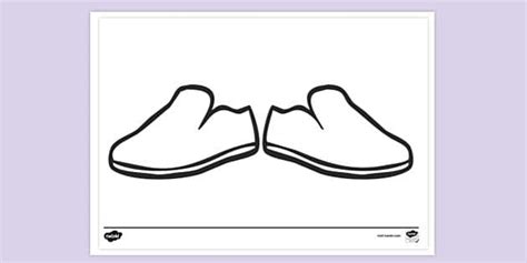 Slip On Shoes Outline Colouring Sheet | Colouring Sheets