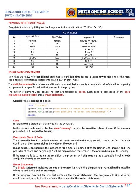Image result for Java Conditional Statement PDF Notes