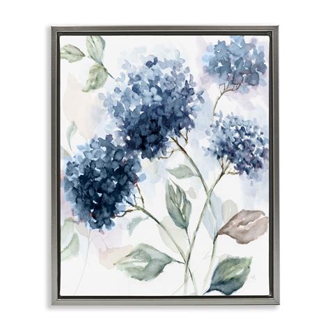 Stupell Industries Soft Hydrangea Breeze Floating Frame, design by Nan ...
