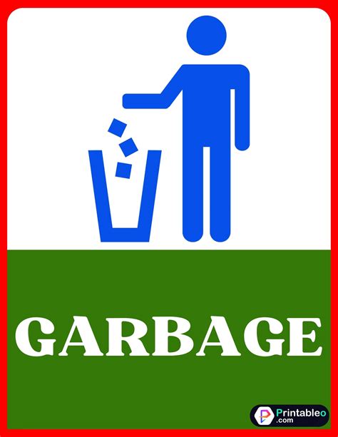 Image result for Household Garbage Sign