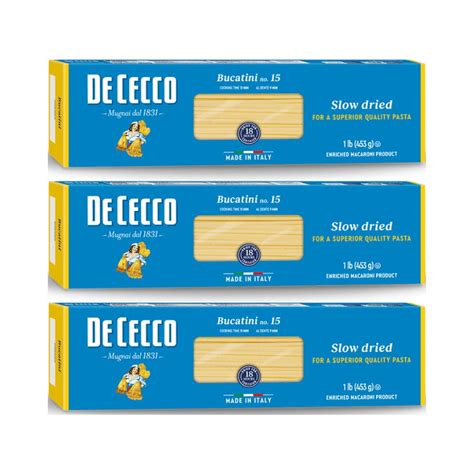 De Cecco Bucatini No.15 Pasta, 16 oz Pack of 3 India | Ubuy