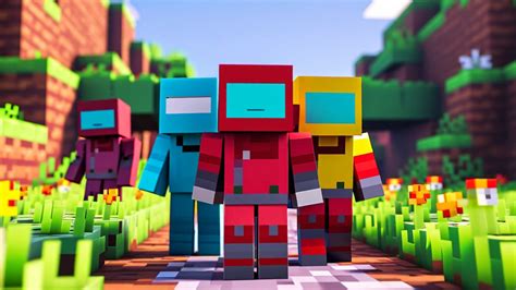 Skins of Among Us Characters for Minecraft PE - Free Skins Library for ...