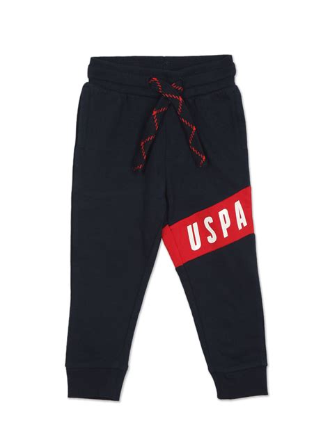 Boys Blue Mid Rise Solid Track Pants – U.S. Polo Assn. India
