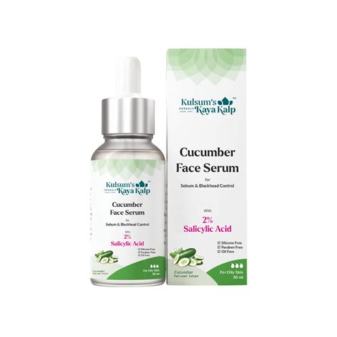 Kulsum's Kaya Kalp Herbals Cucumber Face Serum for Sebum and Blackheads ...