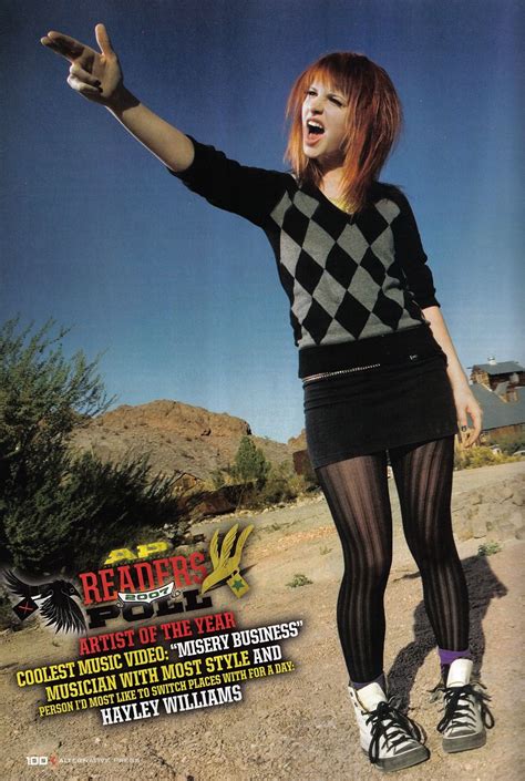Magazine Scan from 2007 : Paramore | Hayley williams, Paramore hayley ...