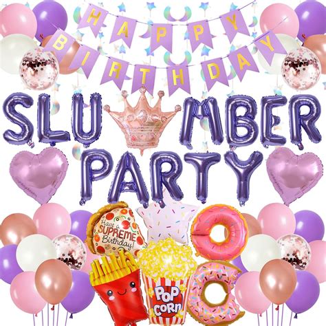 Amazon.com: Slumber Birthday Party Supplies Girls - Purple Slumber ...