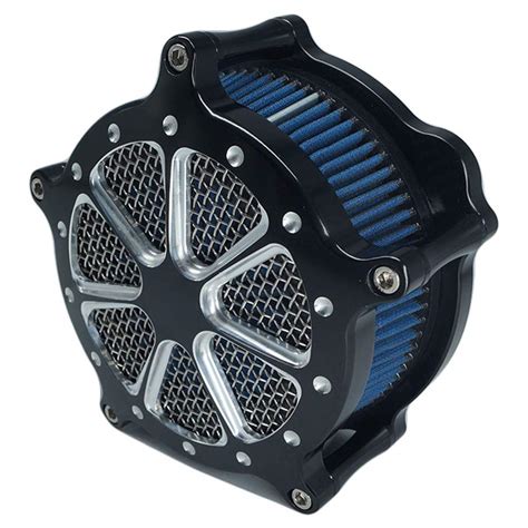 Air Filter Intake Cnc Cut Air Cleaner Venturi Motorcycle Chrome ...