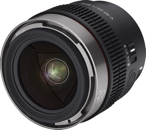 Samyang V-AF 20mm T1.9 Cine AF Wide Angle Lens for Sony E, Black ...