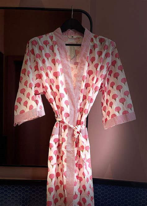 Women's Long Dressing Gown Genda Pink – The Almirah Store