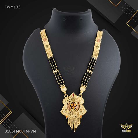 Designer Flower Golden Mangalsutra for women - FWM133 – Freemen®