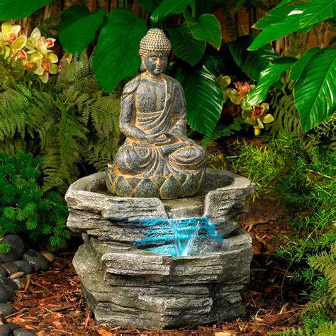 Large Buddha Water Feature Fountain Outdoor Garden Patio Outdoor