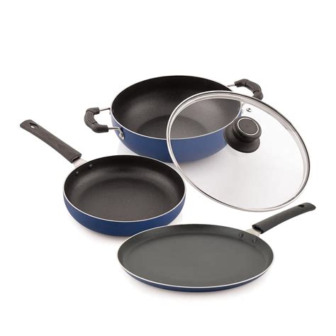 Buy Attro Aluminium Imperial 4Pcs Non Stick Combo Kitchen Induction and ...