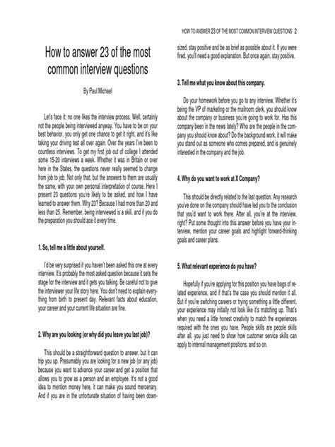 Common Interview Answer Guide 的图像结果