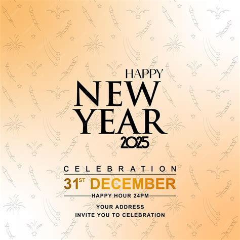 Happy new year party celebration poster cover vector template | Premium ...