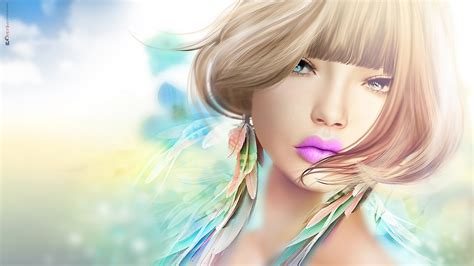 Download wallpaper girl, face, portrait, earrings, hairstyle, section ...